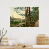 Poster Antique Angleterre, Jardins de Bournemouth (Cuisine)