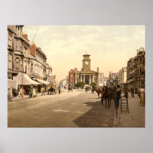 Poster Antique Angleterre, Worthing, West Sussex Royaume-