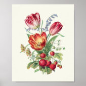 Poster Antique Aquarelle Botanique Imprimer (Devant)