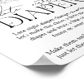 Poster Antique Baby shower Forêt 'Late Night Diaper' (Coin)