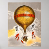 Poster Antique Balloon labeled "H. Lachambre", 1880 (Devant)