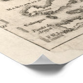 Poster Antique carte des Antilles (Coin)