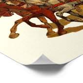 Poster Antique Cirque Parade Clowns Chevaux (Coin)