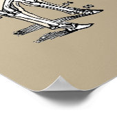 Poster Antique Cow Skeleton Bones (Coin)