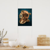 Poster Antique Deep Sea Diving Helmet (Cuisine)