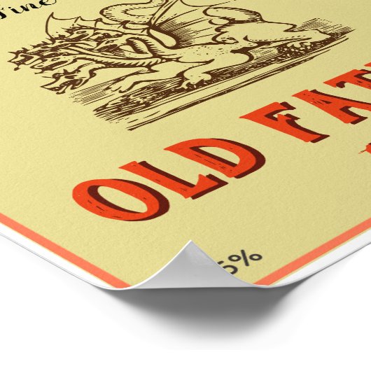 Poster Antique Étiquette Cognac (Coin)