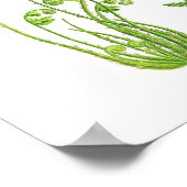 Poster Antique Fern Imprimer n° 7 Green Nature Botanical  (Coin)