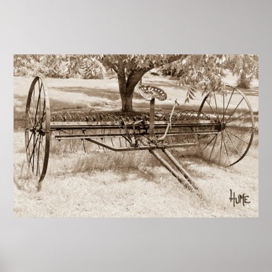 Poster Antique Hay Rake (Devant)