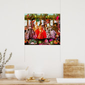 POSTER ANTIQUE ITALIENNE PUPPETS MASQUERADE COSTUME PARTI (Cuisine)