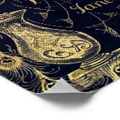 Poster Antique Jane Austen Fierté et préjugé Peacock (Coin)