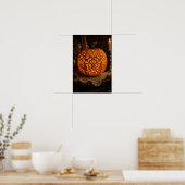 Poster Antique Lace Carved Pumpkin (Cuisine)