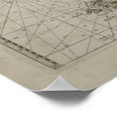 Poster Antique Map of Channel, 1666 (Coin)