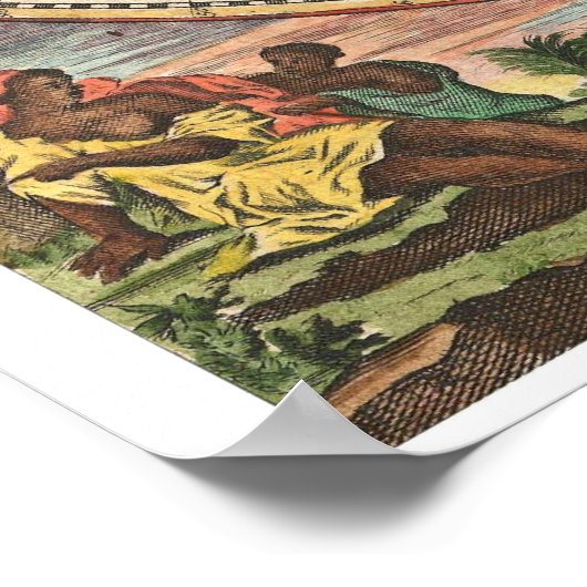 Poster Antique map of the world (Coin)