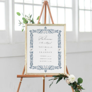 Poster Antique Mariage frontalier du XIXe siècle Bienvenu
