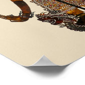 Poster Antique Marionnette de l'ombre malaisienne Lakshma (Coin)