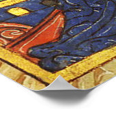 POSTER ANTIQUE NATIVITÉ CHRISTMAS PARCHEMENT (Coin)