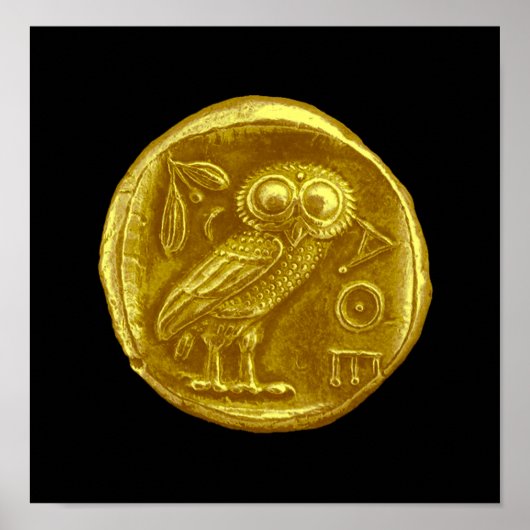 POSTER ANTIQUE OWL (Devant)