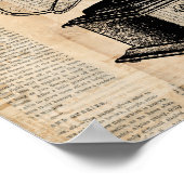 Poster Antique Phonographe Talking Machine Musique Art (Coin)