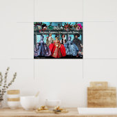 POSTER ANTIQUE PUPPETS MASQUÉRADE COSTUME PARTY MONOGRAS (Cuisine)