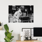 Poster Antique Radio, début des années 1900 (Bureau à domicile)