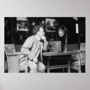 Poster Antique Radio, début des années 1900