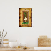POSTER ANTIQUE RENAISSANCE TAROTS  12 / THE HANGED MAN (Cuisine)