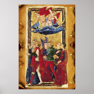 POSTER ANTIQUE RENAISSANCE TAROTS 6 / LES LOVERS