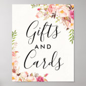 Poster Antique Rose Bridal Shower Toxits and Cards (Devant)