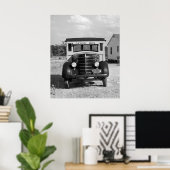 Poster Antique School Bus, Greensboro, Géorgie, 1941 (Bureau à domicile)