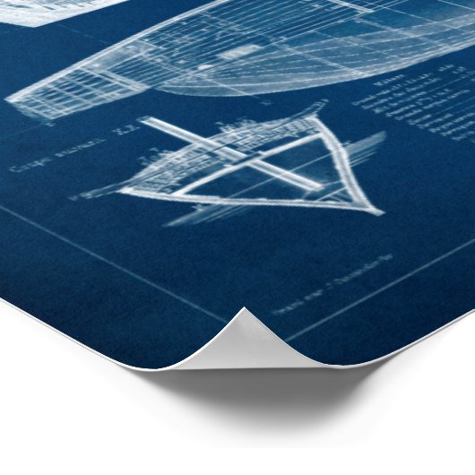 Poster Antique Ship Blueprint I (Coin)