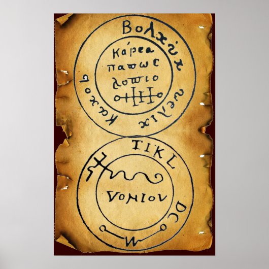 POSTER ANTIQUE TALISMAN / PIRATES CARTE DU TRÉSOR (Devant)