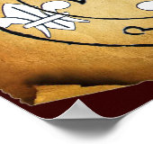 POSTER ANTIQUE TALISMAN / PIRATES CARTE DU TRÉSOR (Coin)