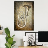 POSTER ANTIQUE TUBA (Bureau à domicile)