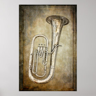 POSTER ANTIQUE TUBA