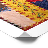 Poster Antique Victorian Crazy Quilt Carré (Coin)