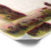 Poster Antique victorienne vintage ancienne rose rustique (Coin)