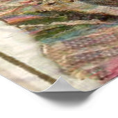 Poster Antique Vintage Couple Rose fille (Coin)