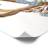 Poster Antler boho baby shower rustique signe de bienvenu (Coin)