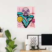 Poster Anton LaVey à la table du pop-corn (Bureau à domicile)