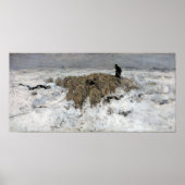 Poster Anton Mauve Le troupeau de moutons avec berger (Devant)