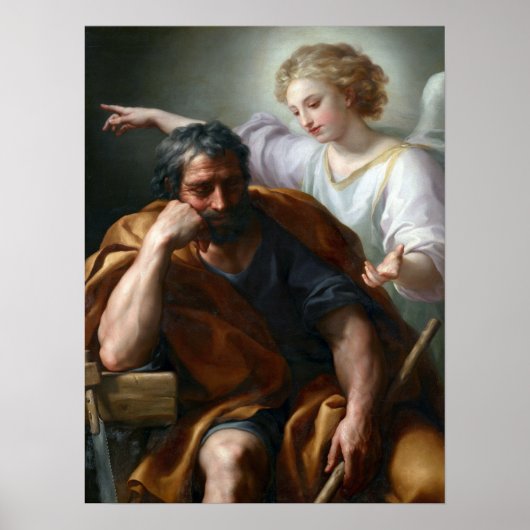 Poster Anton Raphael Mengs Le rêve de Saint Joseph (Devant)