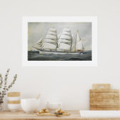 Poster Antonio Jacobsen Le barque britannique Dunève (Cuisine)