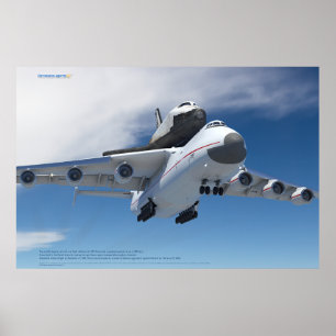 Poster Antonov An-225 Mriya avec la navette spatiale Bura