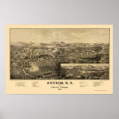 Poster Antrim, NH Panoramic Map - 1887 (Devant)
