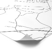 Poster Antwerp, Belgium (black on white) (Coin)