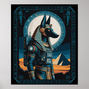 Poster Anubis Astronaut - Gardien cosmique de l'Afterlif