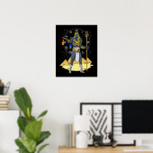 Poster Anubis Dieu égyptien Ancienne Mythologie Ankh (Bureau à domicile)