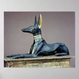 Poster Anubis, dieu égyptien des morts d'une poitrine