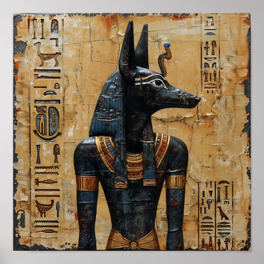 Poster Anubis égyptien (Devant)
