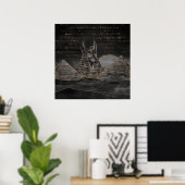 Poster Anubis sur les pyramides égyptiennes paysage (Bureau à domicile)